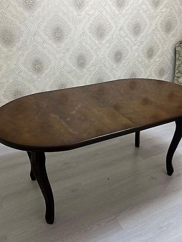 Qonaq otağı üçün, İşlənmiş, Açılan, Oval masa, 4 stul — 8