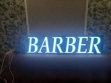 Barber reklamı.Yenidir.Orqsteklo (plastik) material ilə