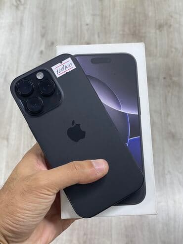 i̇phone 16 pro qiymeti: IPhone 16 Pro, 128 GB, Black Titanium, Zəmanət — 3