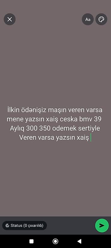Aylıq, BMW, Depozitsiz