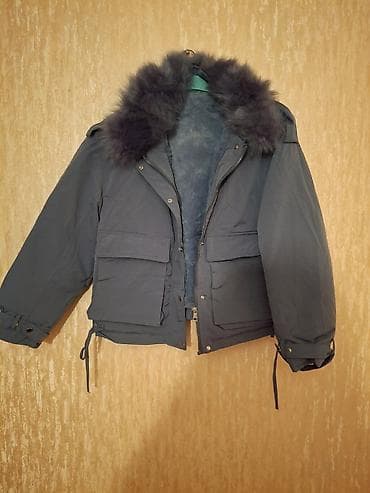 asbaz geyimi: Qış geyimləri və kişi kostyumları dəsti 1) Qara-boz parkа - Kürklü — 1