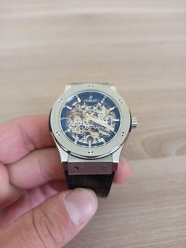 saat ve samdanlar: İşlənmiş, Qol saatı, Hublot, rəng - Boz — 5