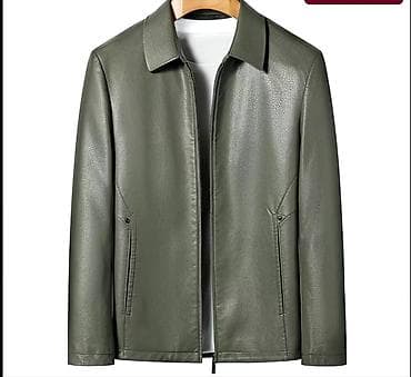 Digər üst geyimləri: Məhsul: Kişi üçün maral dəri üst geyim - Rəng: Zeytun-yaşıl - Kəsim — 1