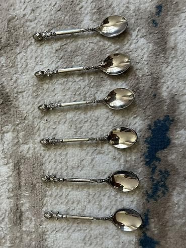 cay: Çay dəsti, rəng - Gümüşü, Metal, 6 nəfərlik — 2