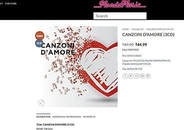dvd diskler: CD-Canzoni D'amore 3 cd-Italia musiqinin toplusu-3 CD dən ibarətdir — 5