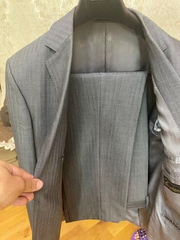 приталенные мужские костюмы: Мужской костюм, Демисезон, Emiland, 3XL, цвет - Серый — 3