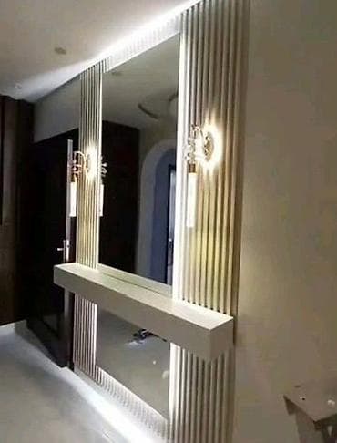 guzgu dekorlari: LED işıqlı dekorativ lamel-divar və güzgü kompozisiyaları - Interyer — 7