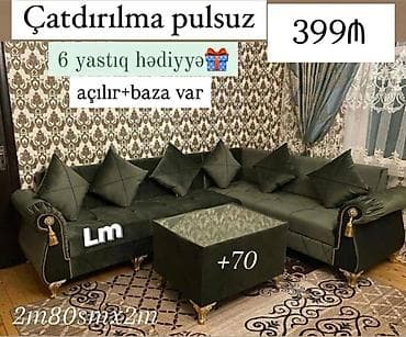 Qab-qacaq və mətbəx ləvazimatları: Künc divan, Yeni, Açılan, Bazalı — 1