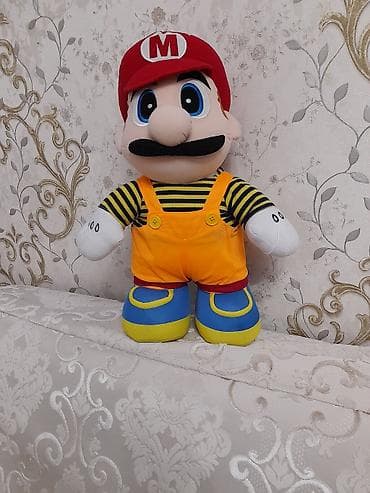 Другие игрушки: Təzə işlənməmiş 70-80sm hündürlüyündə Mario yumşaq oyuncağı satılır — 1