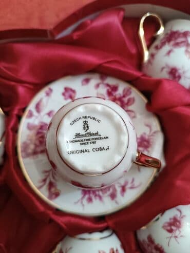 kahla made in gdr: Qəhvə dəsti, Farfor, 6 nəfərlik, Çexiya — 2