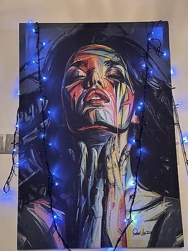 Şamdanlar: Rəngarəng portret tablo – müasir üslub - Texnika: yüksək keyfiyyətli — 3