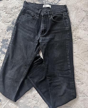 Женская одежда: Джинсы, Zara, цвет - Серый — 1