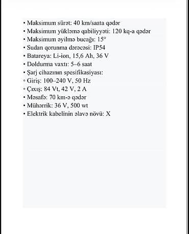 elektirik samakat: Elektrik samokat 10", 351 - 500 Vt, 36 - 45 km/s — 4