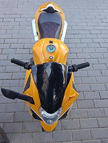 park masini: Uşaq üçün elektrik motosikleti – sport dizayn - Rəng: sarı-qara — 3