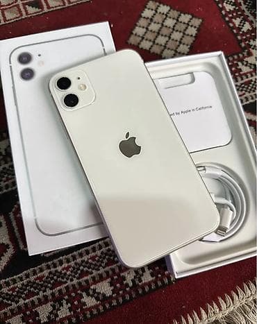 IPhone 11, 128 GB, Ağ, Zəmanət, Simsiz şarj, Face ID