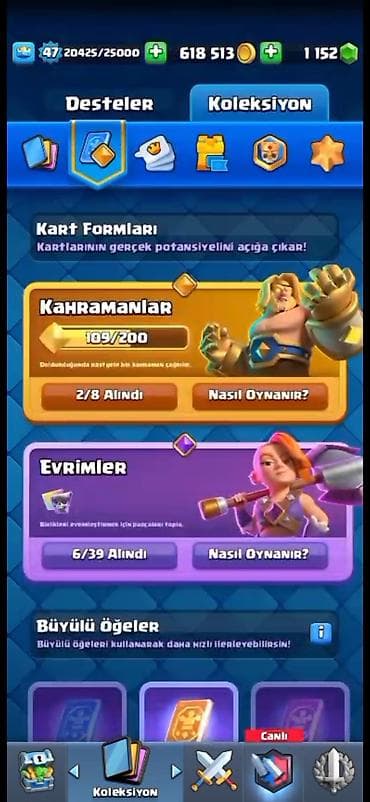 Clash Royale oyun hesabı – güclü 10k kupa kolleksiya və yüksək