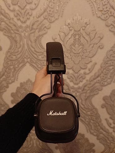 marshall major 5 qiymeti: İşlənmiş Simli Qulaqcıqlar, Marshall, rəng - Qəhvəyi — 2