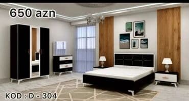 işlenmiş termolar: 2 təknəfərlik çarpayı, Dolab, Termo, 2 tumba, Azərbaycan, Yeni — 1