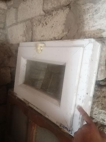 plastik qapi islenmis: PVC pəncərə və qapı dəsti - Material: ağ rəngli PVC/profil - Pəncərə — 1