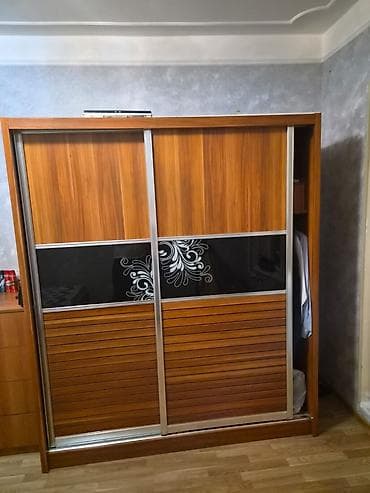 skaf: Sürgülü qapılı şkaf - Material: taxta teksturalı MDF/laminat — 1