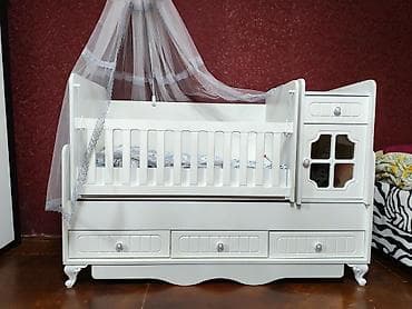Oğlan və qız üçün, Dördbucaq, Beşik, Dəst ilə, Matras ilə, Yellənmə mexanizmsiz — 2