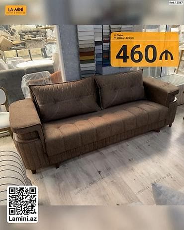 kreditle kunc divanlar: Məhsul: Divan Ölçü: 235 sm - Rahat oturuş üçün geniş oturacaq — 1