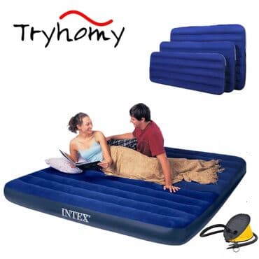 tək nəfərlik matras: İntex hava döşəyi 152_202_25 ölçü 1 neferlik ve 2 neferlik döşəklər — 1