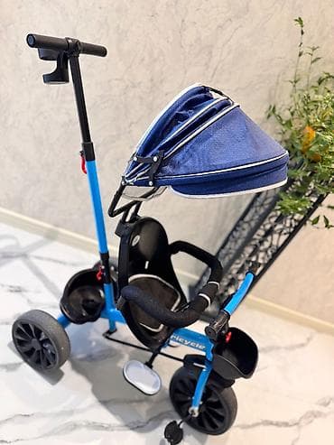 teker velosiped: Uşaq üçtəkərli velosipedi (tricycle) – mavi rəng Cox az surulub teze — 2