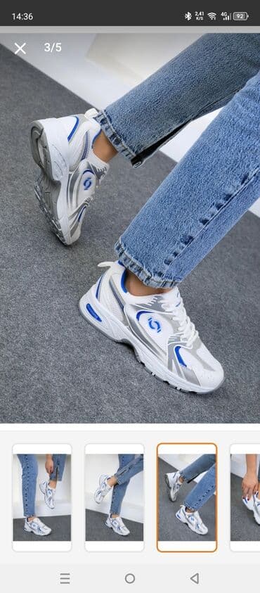 fitnes üçün qadın krosovkaları: Ölçü: 39, rəng - Ağ, Yeni — 1