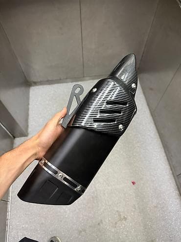 250 cc motor: Motosiklet egzoz ucluğu (sport tip) - Material: qarışıq – mat qara — 4