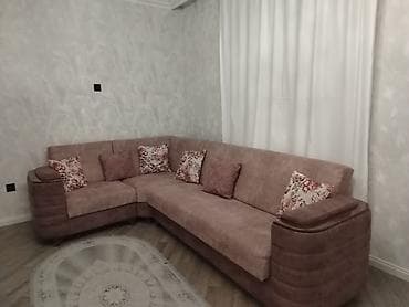 divan dəst: Künc divan, İşlənmiş, Bazalı, Parça, Çatdırılma yoxdur — 2