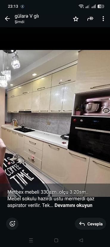 Metbex mebeli 330azn. olçu 3.20sm. Mebel sokulu hazirdi ustu mermerdi lalafo.az -da Metbex mebeli 330azn. olçu 3.20sm. Mebel sokulu hazirdi ustu mermerdi