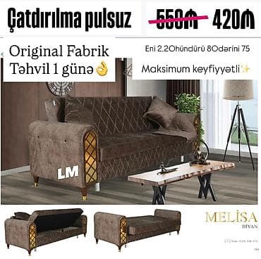 parca satisi: Di̇van-kravat, Açılan, Bazalı, Parça, Pulsuz çatdırılma — 1