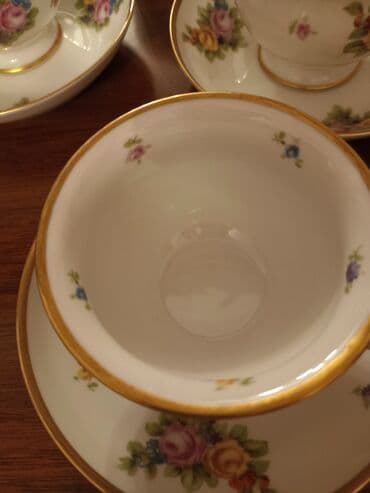 cay dəstləri: Çay dəsti, rəng - Ağ, Farfor, 6 nəfərlik, Almaniya — 20