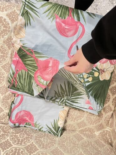 Digər ev dekoru: 2terefli yorgan yastiq desti, 150 azn alinib yenidir — 4