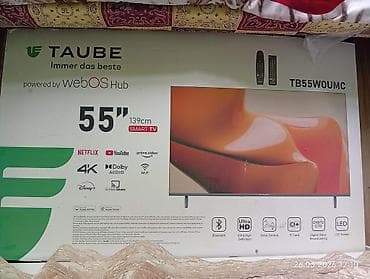 taube 55: TAUBE TB55W0UMC 55" (139 sm) Smart TV Xüsusiyyətlər: - Ekran: 55" — 3