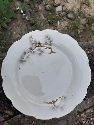 qedimi boşqablar: Boşqablar, 6 ədədli dəst, rəng - Ağ, Farfor — 2