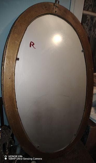 divar dekorları: Güzgü Divar üçün, Oval, Dekorativ, Naxışlı — 3