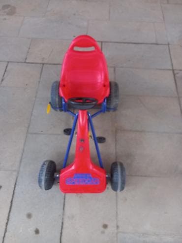 park masini: Uşaq pedal maşını – “Speedcar” go-kart - Rənglər: qırmızı, mavi, sarı — 3