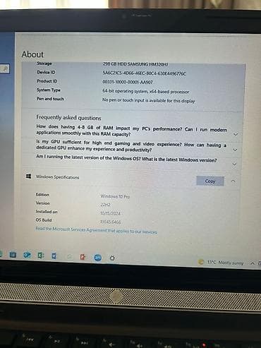 HP: HP Pavilion dv6 seriyalı noutbuk Xüsusiyyətlər: - Ekran: 15.6" HD — 6
