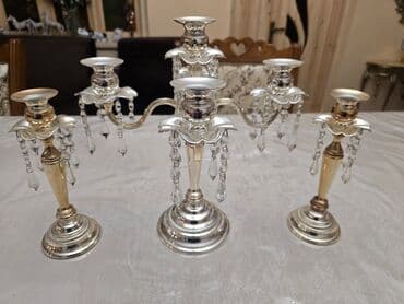 Aş qazanı: Dəst Şamdanlar Satılır!!! Yenidir heç istifadə olunmayıb, amma qutusu — 4