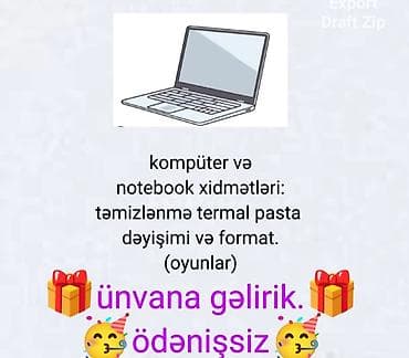 Kompüter və noutbuk xidmətləri - Daxili tozdan təmizlənmə: fanların