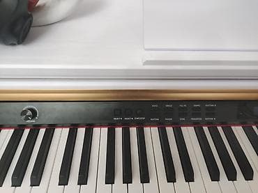 gitara klasik: Aria AR-8817 rəqəmsal pianino – ağ rəngdə klassik kabinet dizaynı — 1