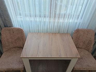 işci masa: Mətbəx üçün, Yeni, Açılmayan, Kvadrat masa, 2 stul — 2
