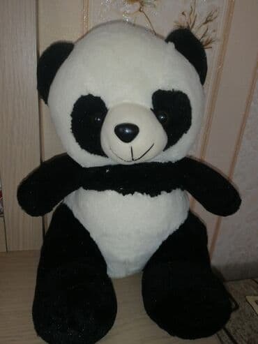 uşaq boyaları: Panda Yumşaq Oyuncaq mişka, miska, oturan panda hündürlük 36 sm, eni — 1