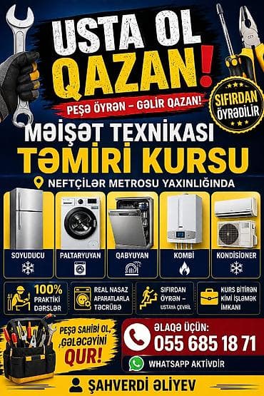 Kombi kursu. Kombi təmiri ilə məşğul olmaq istəyənlər üçün tədris