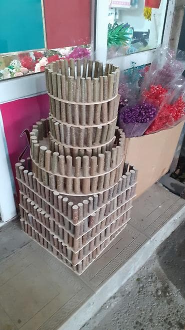 Təbii ağac çubuqlarından hazırlanmış dekorativ hasar və saksı qoruyucu