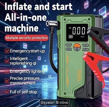 JKUOO Jump Starter & Air Compressor – çoxfunksiyalı avtomobil