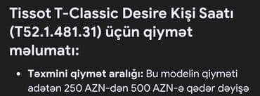 masqa qabi: İşlənmiş, Qol saatı, Tissot, rəng - Gümüşü — 5