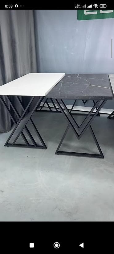 sdol: Düz masa, Stulsuz, Polkasız, Siyirməsiz, Azərbaycan, Metal — 4